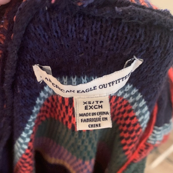 American Eagle Rainbow Striped Hooded Pullover - Picture 11 of 12